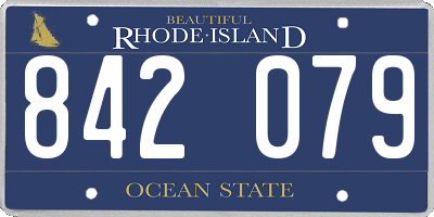 RI license plate 842079