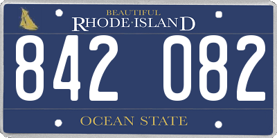 RI license plate 842082