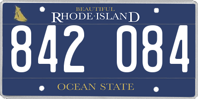 RI license plate 842084