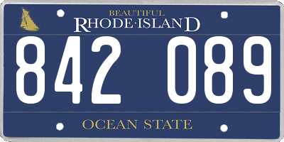RI license plate 842089