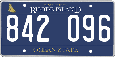 RI license plate 842096