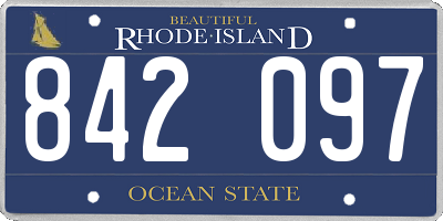 RI license plate 842097