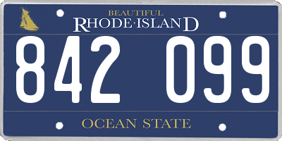 RI license plate 842099