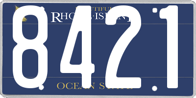 RI license plate 8421