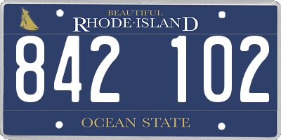 RI license plate 842102