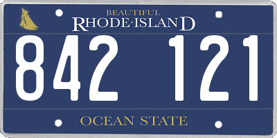 RI license plate 842121