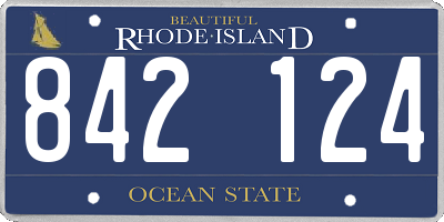 RI license plate 842124