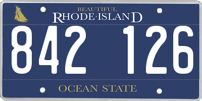 RI license plate 842126