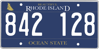 RI license plate 842128