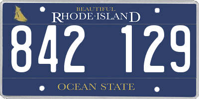 RI license plate 842129