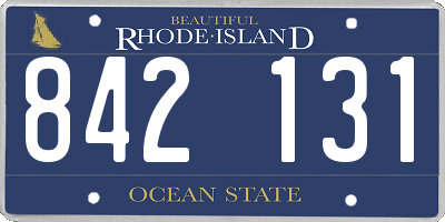 RI license plate 842131