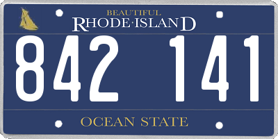 RI license plate 842141