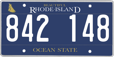 RI license plate 842148