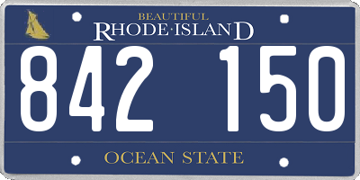 RI license plate 842150
