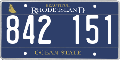 RI license plate 842151