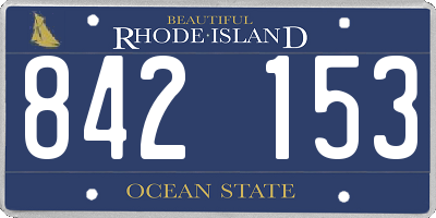 RI license plate 842153
