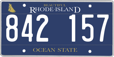 RI license plate 842157