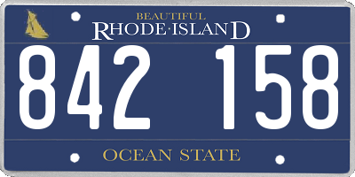 RI license plate 842158