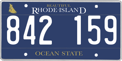 RI license plate 842159