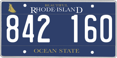 RI license plate 842160