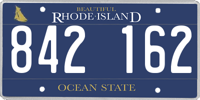 RI license plate 842162