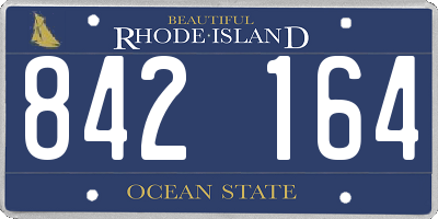 RI license plate 842164
