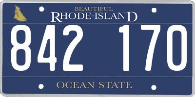 RI license plate 842170
