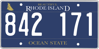 RI license plate 842171