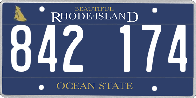 RI license plate 842174