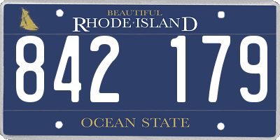 RI license plate 842179