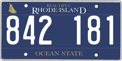 RI license plate 842181