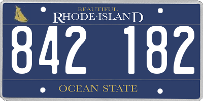 RI license plate 842182
