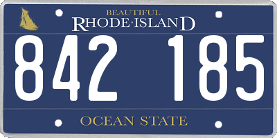 RI license plate 842185