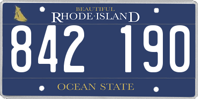RI license plate 842190