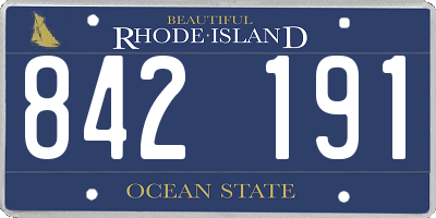 RI license plate 842191