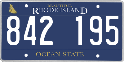 RI license plate 842195