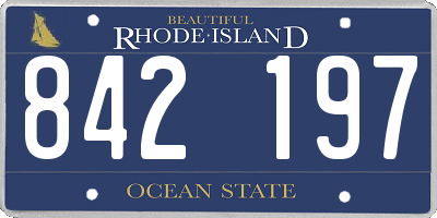 RI license plate 842197