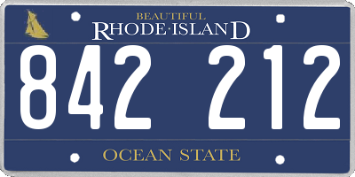 RI license plate 842212