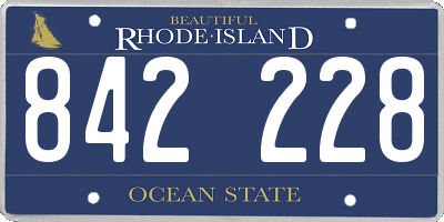 RI license plate 842228