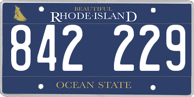RI license plate 842229