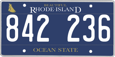 RI license plate 842236