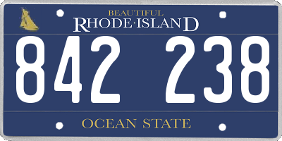 RI license plate 842238