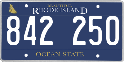 RI license plate 842250