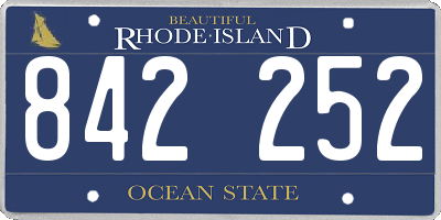 RI license plate 842252