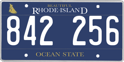 RI license plate 842256