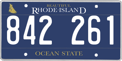 RI license plate 842261