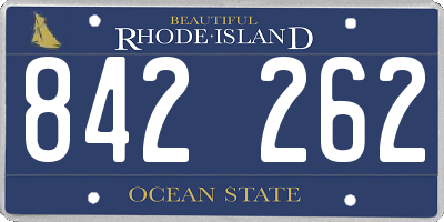 RI license plate 842262