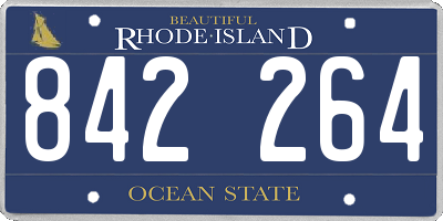 RI license plate 842264