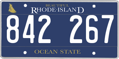 RI license plate 842267