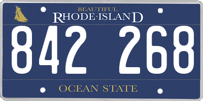 RI license plate 842268
